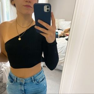 One Shoulder Crop Top